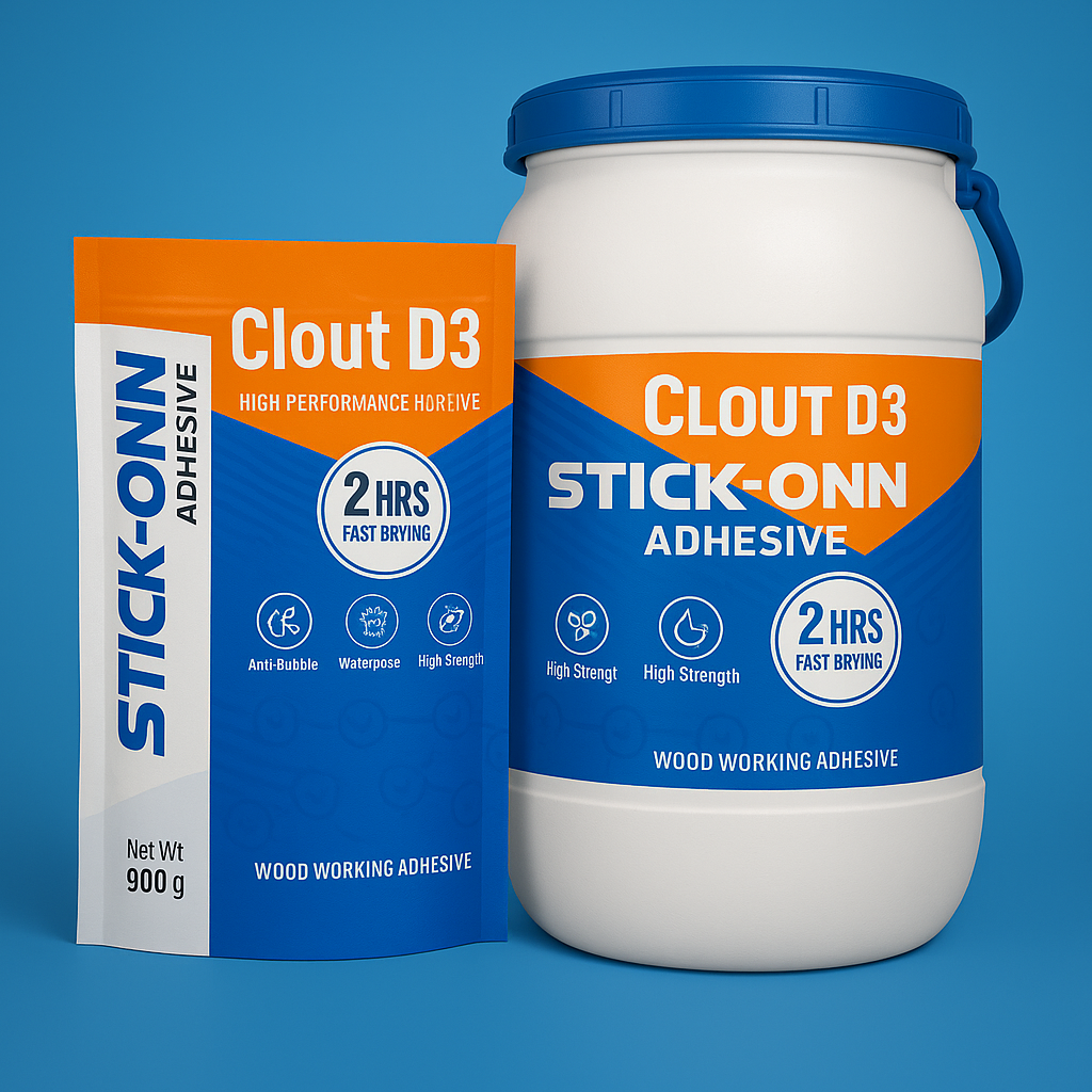 Stick-Onn Clout-D3 - D3 grade adhesive with superior bonding strength. Perfect for furniture and joinery. - Synergy Bonding Solutions